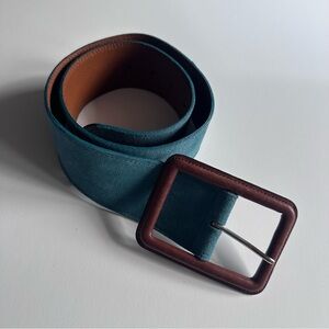 Vintage Suede Belt Women’s Size‎ Small Teal Blue Brown